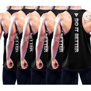 Boyzn Men's 1, 3 or 5 Pack Y-Back Workout Tank Tops, Athletic Muscle Gym Tank Tops, Fitness Bodybuilding Sleeveless T-Shirts in Kuwait