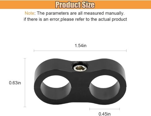 4PCS 6AN Hose Separator Clamp, Aluminum Alloy Car Fuel Line Mounting Clamps, Universal Automotive Modified Divider Accessories for 3/8 Oil, Brake, Water, Gas Lines(6AN) in Saudi Arabia