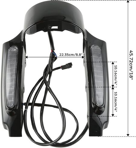 TCT-MOTORPARTS وصلة تمديد الحاجز الخلفي مع عدسات إضاءة LED دخانية مناسبة لدراجة Harley Touring Road Electra Glide Road Glide Road King Street Glide Ultra Classic 2009-2013 in Saudi Arabia