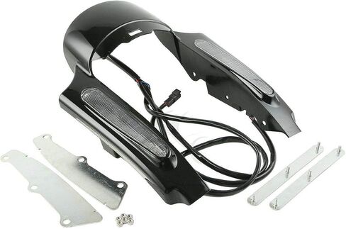 TCT-MOTORPARTS وصلة تمديد الحاجز الخلفي مع عدسات إضاءة LED دخانية مناسبة لدراجة Harley Touring Road Electra Glide Road Glide Road King Street Glide Ultra Classic 2009-2013 in Saudi Arabia