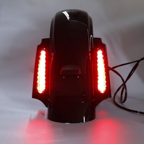 TCT-MOTORPARTS وصلة تمديد الحاجز الخلفي مع عدسات إضاءة LED دخانية مناسبة لدراجة Harley Touring Road Electra Glide Road Glide Road King Street Glide Ultra Classic 2009-2013 in Saudi Arabia