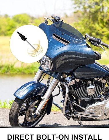 مسامير هدية للدراجات النارية، مسامير الزجاج الأمامي متوافقة مع Harley Davidson 2014-2025 Touring Street Glide Tri Glide Electra Glide، أسود in Kuwait