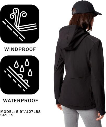 ALPINE NORTH Mackenzie Women's Softshell Windbreaker Jacket, Waterproof Fleece Lined Hooded Spring and Fall Ladies Coat in Saudi Arabia
