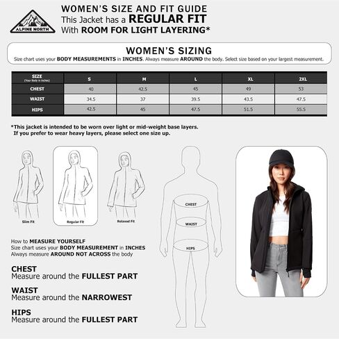 ALPINE NORTH Mackenzie Women's Softshell Windbreaker Jacket, Waterproof Fleece Lined Hooded Spring and Fall Ladies Coat in Saudi Arabia