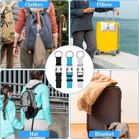 3 Pcs Add a Bag Luggage Straps Adjustable Suitcase Belt with Buckle Adjustable Baggage Heavy Duty Jacket Valises Strap for Connecting Your Luggage Jacket in Saudi Arabia
