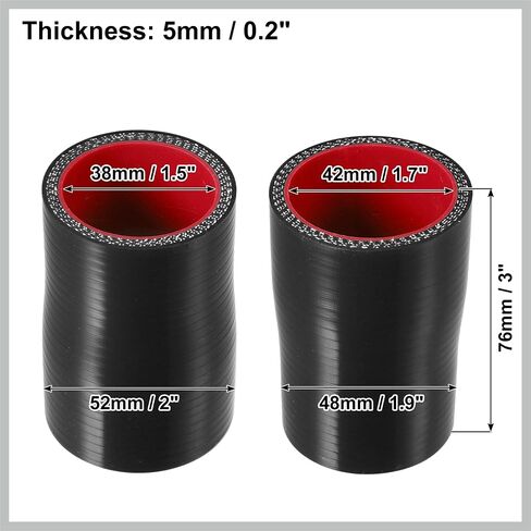 38-42mm 1.5 "-1.7" ID مستقيم سيليكون المخفض خرطوم سيليكون خرطوم مقرنة المبرد أنبوب أسود لسيارة المبرد مدخل الأنابيب استبدال قطع غيار السيارات in Saudi Arabia