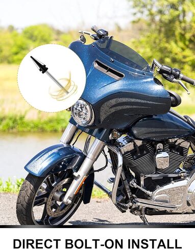 مسامير هدية للدراجات النارية، مسامير الزجاج الأمامي متوافقة مع Harley Davidson 2014-2025 Touring Street Glide Tri Glide Electra Glide، أسود in Kuwait