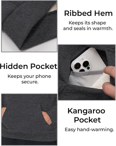 Boladeci Men's Sherpa Hoodie Pullover Heavyweight Thermal Fleece Lined Hooded Sweatshirt for Cold Weather Warm in Kuwait