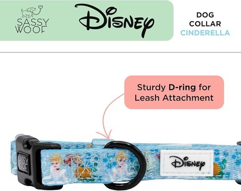 Dog Adjustable Harness - Disney Princess Cinderella - S, Breathable Mesh, No Pull Design with Two D-Rings, Perfect for Small Dogs and Puppies - Officially Licensed in Kuwait