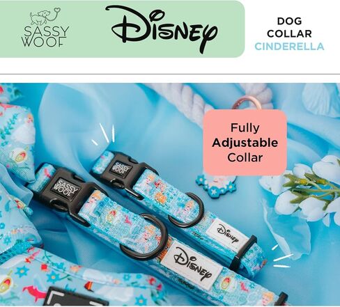 Dog Adjustable Harness - Disney Princess Cinderella - S, Breathable Mesh, No Pull Design with Two D-Rings, Perfect for Small Dogs and Puppies - Officially Licensed in Kuwait
