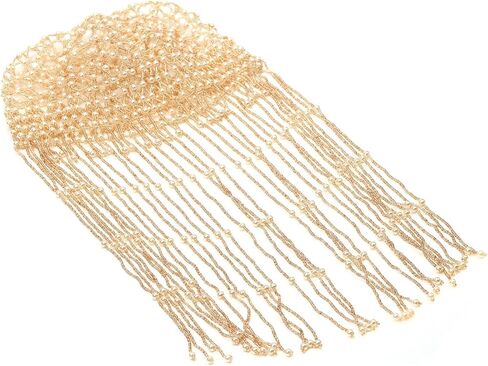 Pearl Bead Women Headwear Headpiece Egyptian Cleopatra Flapper Cap Hat Tassel Hair Jewelry Wedding Bridal Accessories in Saudi Arabia