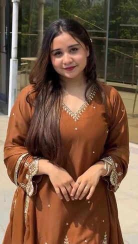 FusionArt Craft Women's Georgette Sequence Moti Work Straight Kurti With Salwar and Dupatta Set in Saudi Arabia