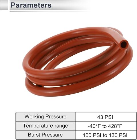 1 Pcs Silicone Vacuum Tubing Hose High Temperature 6.6Ft 5/8" 16mm ID 3.5mm Thickness Automotive Vacuum Line 130PSI Max Pressure Red in Saudi Arabia