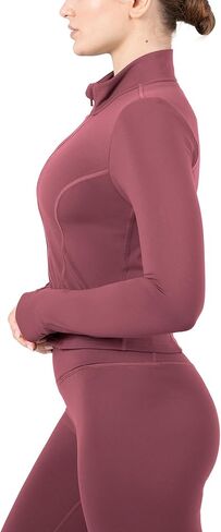 سترة YITTY Active النسائية UltraLuxe بسحاب كامل، رياضية، تمدد في 4 اتجاهات، فتحات إبهام in Kuwait