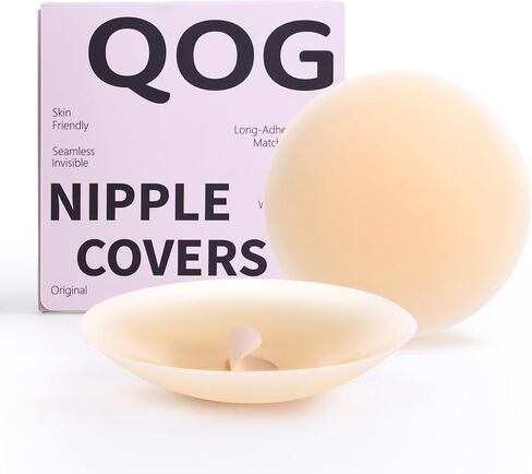 أغطية حلمات السيليكون من QOG - غطاء حلمة الجسم اللزج القابل لإعادة الاستخدام بدون إظهار لاصق غير مرئي غير ملحوم للحلمات in Saudi Arabia
