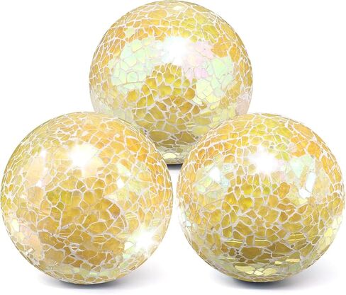 3 قطعة الأجرام السماوية الزجاجية الفسيفساء كرات الزخرفية مجموعة 8.5 سنتيمتر/3.35 بوصة المجال الأزرق حفل زفاف ديكور المنزل الجدول محور in Kuwait