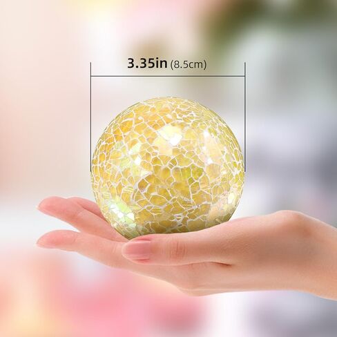 3 قطعة الأجرام السماوية الزجاجية الفسيفساء كرات الزخرفية مجموعة 8.5 سنتيمتر/3.35 بوصة المجال الأزرق حفل زفاف ديكور المنزل الجدول محور in Kuwait