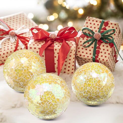 3 قطعة الأجرام السماوية الزجاجية الفسيفساء كرات الزخرفية مجموعة 8.5 سنتيمتر/3.35 بوصة المجال الأزرق حفل زفاف ديكور المنزل الجدول محور in Kuwait