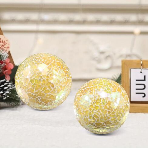 3 قطعة الأجرام السماوية الزجاجية الفسيفساء كرات الزخرفية مجموعة 8.5 سنتيمتر/3.35 بوصة المجال الأزرق حفل زفاف ديكور المنزل الجدول محور in Kuwait