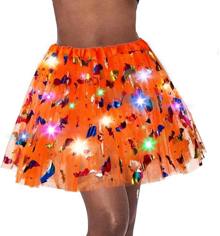 Light up Tutus for Women Halloween Ballet Skirt 4 Layered Adult Tulle Tutu Rave Costumes for Women Girls Teens in Saudi Arabia
