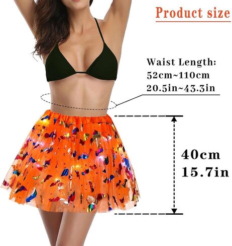 Light up Tutus for Women Halloween Ballet Skirt 4 Layered Adult Tulle Tutu Rave Costumes for Women Girls Teens in Saudi Arabia