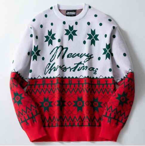 Christmas Sweater for Men Long Sleeve Knitted Xmas Pullover Tops in Saudi Arabia