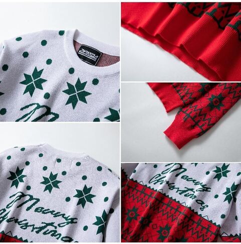 Christmas Sweater for Men Long Sleeve Knitted Xmas Pullover Tops in Saudi Arabia