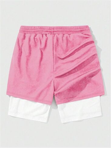 GORGLITTER Men's Dragon Graphic Track Shorts Color Block 2 in 1 Athletic Basketball Running Gym Shorts in Saudi Arabia