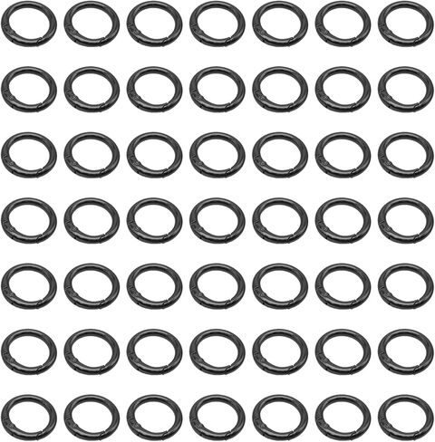 50pcs Spring O Rings Zinc Alloy Carabiner Snap Clip Spring Round Keychain for Key Chains Bag Purse Handbag in Saudi Arabia