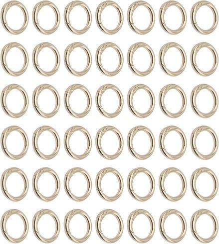 50pcs Spring O Rings Zinc Alloy Carabiner Snap Clip Spring Round Keychain for Key Chains Bag Purse Handbag in Saudi Arabia
