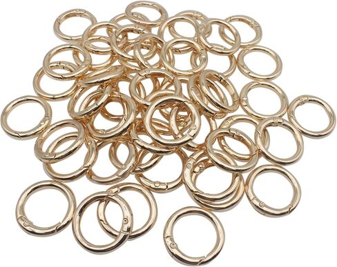 50pcs Spring O Rings Zinc Alloy Carabiner Snap Clip Spring Round Keychain for Key Chains Bag Purse Handbag in Saudi Arabia