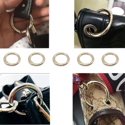 50pcs Spring O Rings Zinc Alloy Carabiner Snap Clip Spring Round Keychain for Key Chains Bag Purse Handbag in Saudi Arabia