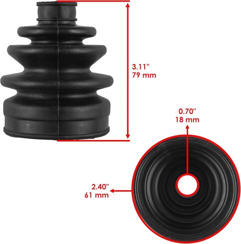 Caltric Front Axle Outer And Inner Cv Boot Kit Compatible with Kawasaki Prairie 650 Kvf650 2002 2003 in Saudi Arabia