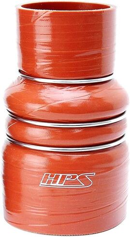 HPS CAC-300-350-HOT سيليكون درجة حرارة عالية 4 طبقات من الأراميد المقوى بخرطوم تبريد الهواء CAC الجانب الساخن، أقصى ضغط 100 رطل لكل بوصة مربعة، طول 6 بوصة، معرف 3 بوصة > 3-1/2 بوصة، برتقالي in Saudi Arabia