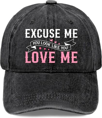Excuse Me You Look Like You Love Me Hat for Women Classic Washed Distressed in Saudi Arabia