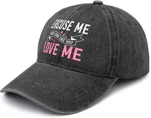 Excuse Me You Look Like You Love Me Hat for Women Classic Washed Distressed in Saudi Arabia