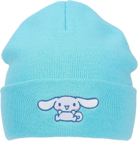 Cinnamoroll Ribbed Knit, Embroidered Character On Blue Cuff Beanie in Saudi Arabia