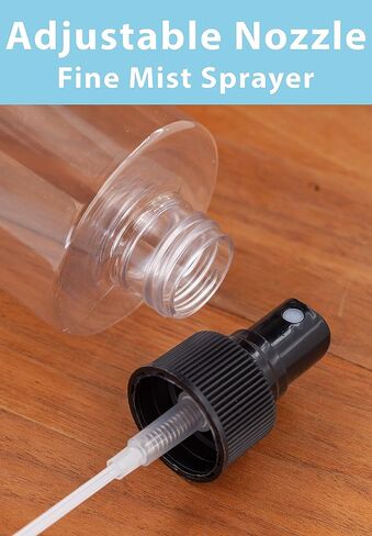 JUVITUS 8 oz Clear Cylinder Plastic PET Bottles with White Disc Cap (6 pack) in Saudi Arabia