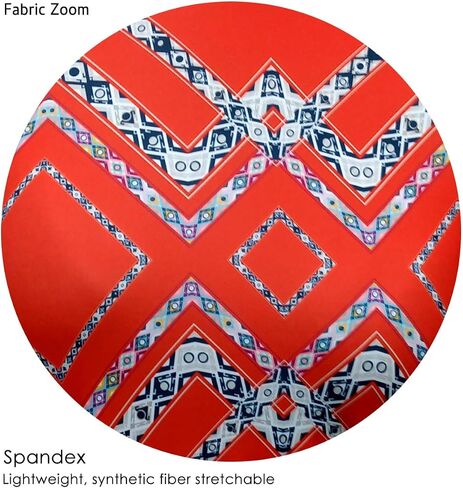 Plus Size Womens Swimsuit Orange Print Two-Piece Babydoll Swimdress in Kuwait