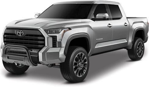Bull Bar with Skid Plate for Toyota Tundra 2022-2025 Black Matte Titanium Powder Coated 3.5 Inch Diameter Steel Frame Mount TrailFX B1614T in Saudi Arabia