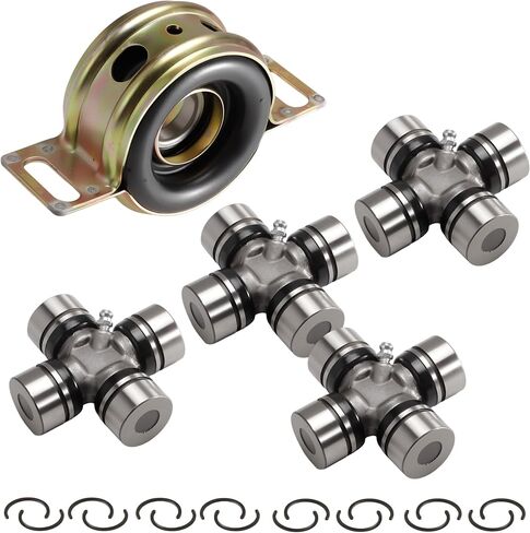 4Pcs Drive Shaft U-Joints & Center Support Bearing Kit Compatible with Toyota Tacoma 4WD 1995-2004, Replacement for 372300K040, 37230-0K040, 04371-30020, 5-1510X in Saudi Arabia