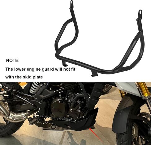 قضبان حماية للمحرك من CHIFUN للطرق السريعة العلوية والسفلية متوافقة مع BMW G310GS G 310GS 2022 2023 قضبان حماية إطار الدراجة النارية من الفولاذ الأسود in Saudi Arabia