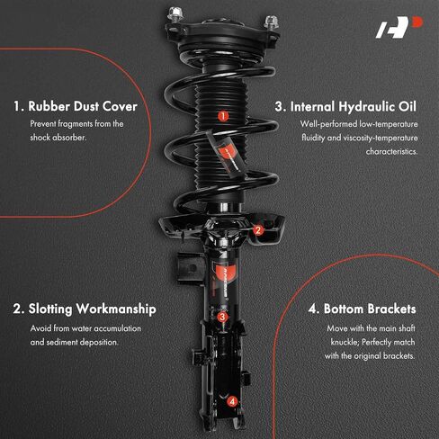 A-Premium Front Pair (2) Complete Strut & Coil Spring Assembly Compatible with Hyundai Elantra GT 2018 2019 2020, Driver and Passenger Side, Replace# 18920696 in Saudi Arabia