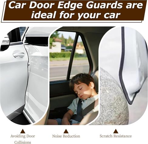Car Door Edge Guards Black - 16.5Ft(5M) Car Door Protector Fits Most Vehicles,Provides Edge Trim and Paint Protection for Trucks,Suvs,Sedans,No Adhesive Required,Fade Resistant,Easy to Cut in Saudi Arabia