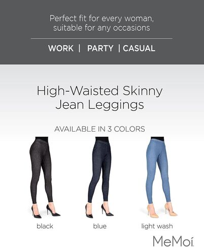MeMoi High-Waisted Skinny Jean Leggings in Saudi Arabia