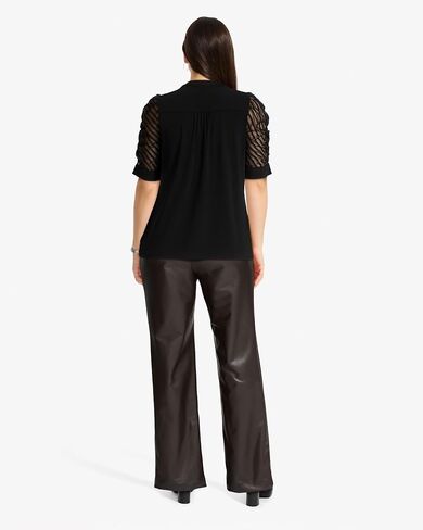 Anne Klein Women's Short Sleeve Hidden Placket Top in Saudi Arabia