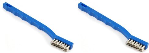 Forney 70488 Wire Brush, Stainless Steel with Plastic Handle, 7-1/4-Inch-by-.006-Inch , Blue in Saudi Arabia