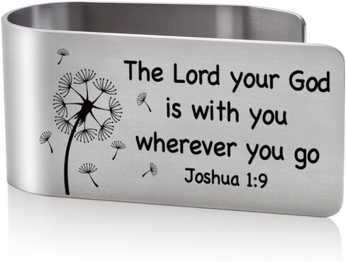 The Lord Your God is with You Wherever You Go Visor Clip for Cars, Christian Gifts for Women Men Drivers, Joshua 1:9 Bible Verse Car Visor Clip, Funny Car Charm Accessories for New Driver in Kuwait