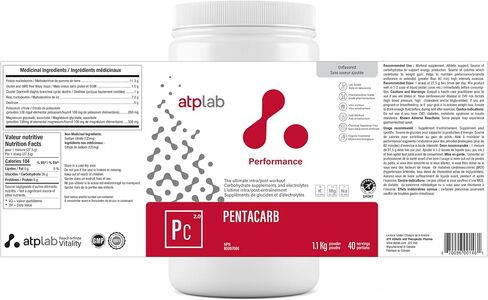 ATP LAB Pentacarb 1.1kg Powder 40-Servings - Unflavoured, Carbohydrate and Electrolyte, Energy and Endurance, Ideal for Post-Workout Recovery, Easy Mixing Formula for Active Lifestyles in Saudi Arabia
