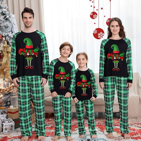 LOHILL مطابقة عيد الميلاد منامة مجموعات مطابقة الأسرة عيد الميلاد PJs عيد الميلاد المطبوعة ملابس خاصة عطلة عيد الميلاد جامي in Saudi Arabia